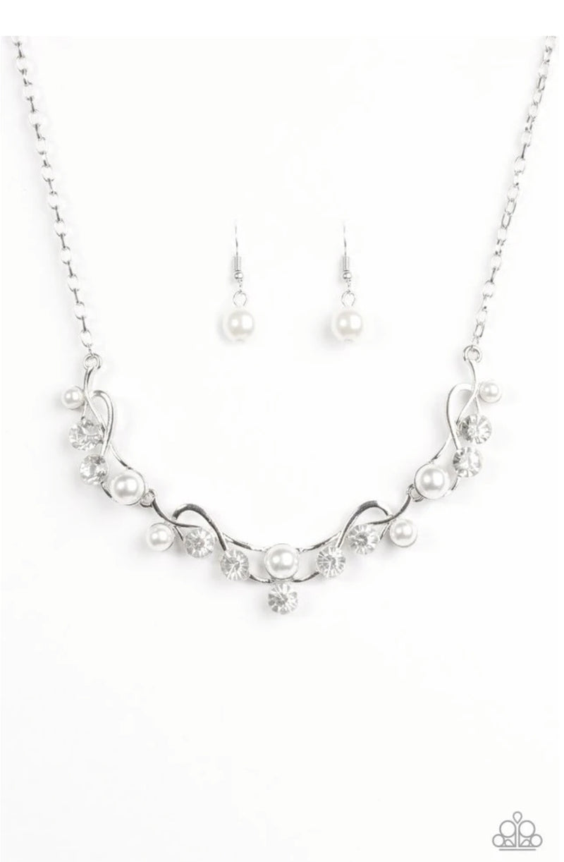 Tie The Knot - White Necklace