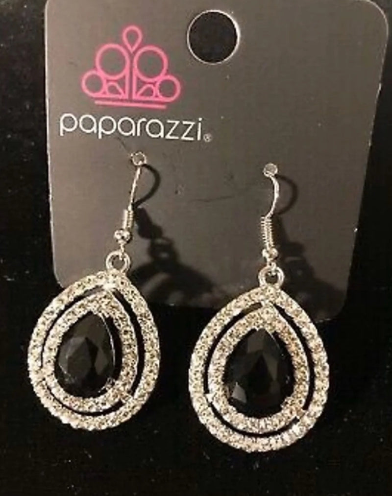 MILLIONAIRE DEBONAIR - BLACK EARRINGS