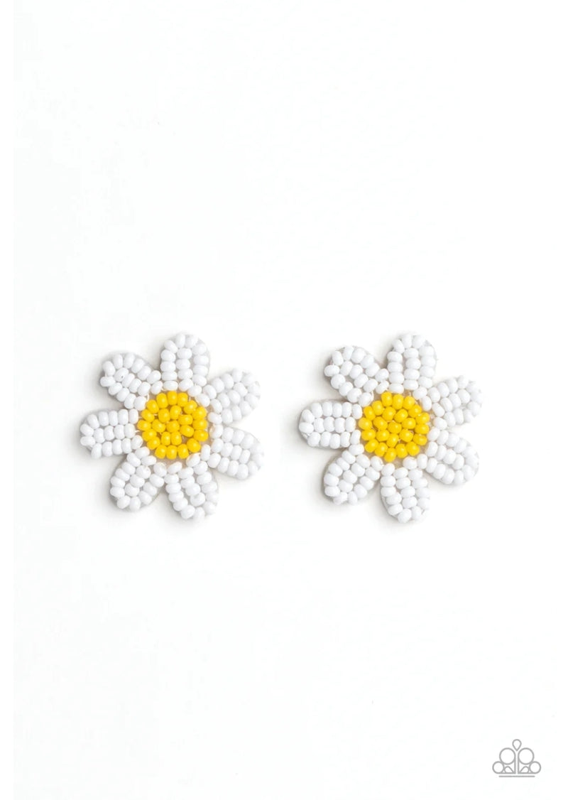 Sensational Seeds - White Earrings